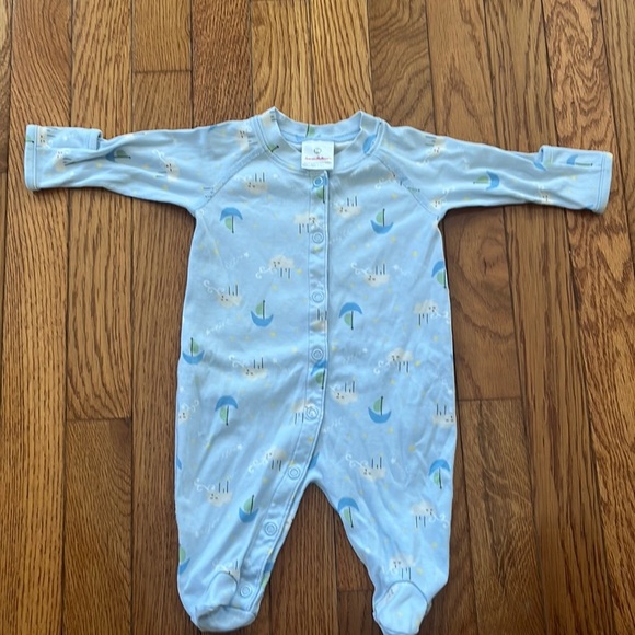 Hanna Andersson Other - Hanna Andersson Baby Sleeper Pima Cotton Clouds Ship Unisex Boys 50 0-3mo pj